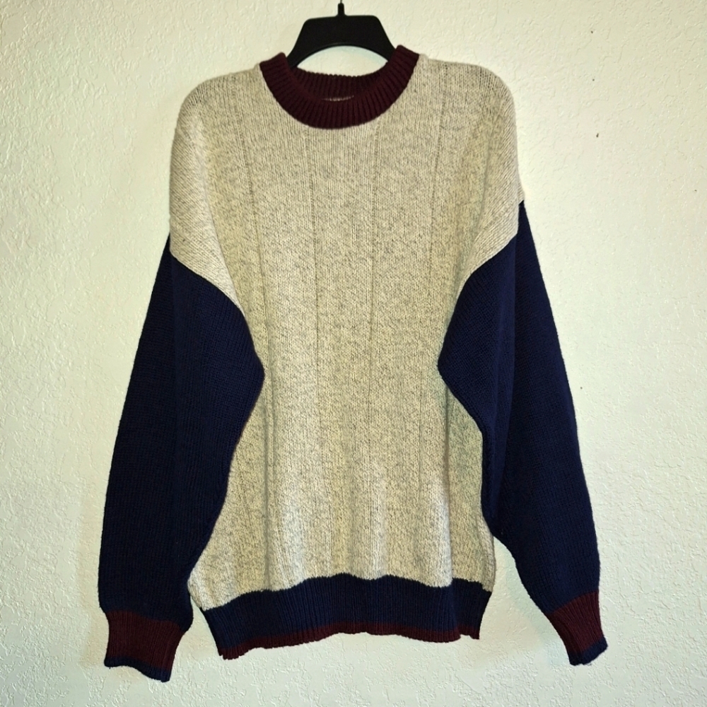 Resilio Sport Vintage Color Block Pullover Sweater XL